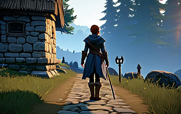 A fully clothed fantasy adventurer, a female character, in modest, practical layered clothing and sturdy boots, standing on a well-worn path in a stylized MMORPG landscape. She holds a simple, unadorned staff, gazing towards a distant, subtly repeating structure. The scene is illuminated by the soft light of dawn, emphasizing a sense of quiet determination and ongoing effort. perfect anatomy, correct proportions, natural pose, well-formed hands, proper finger count, natural body proportions, safe for work, appropriate content, fully clothed, professional, high quality professional photography.