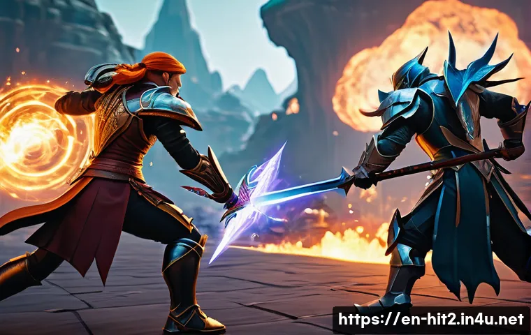 히트2 한국 서버 현황 - A dynamic fantasy MMORPG battle scene showcasing a fast-paced combat